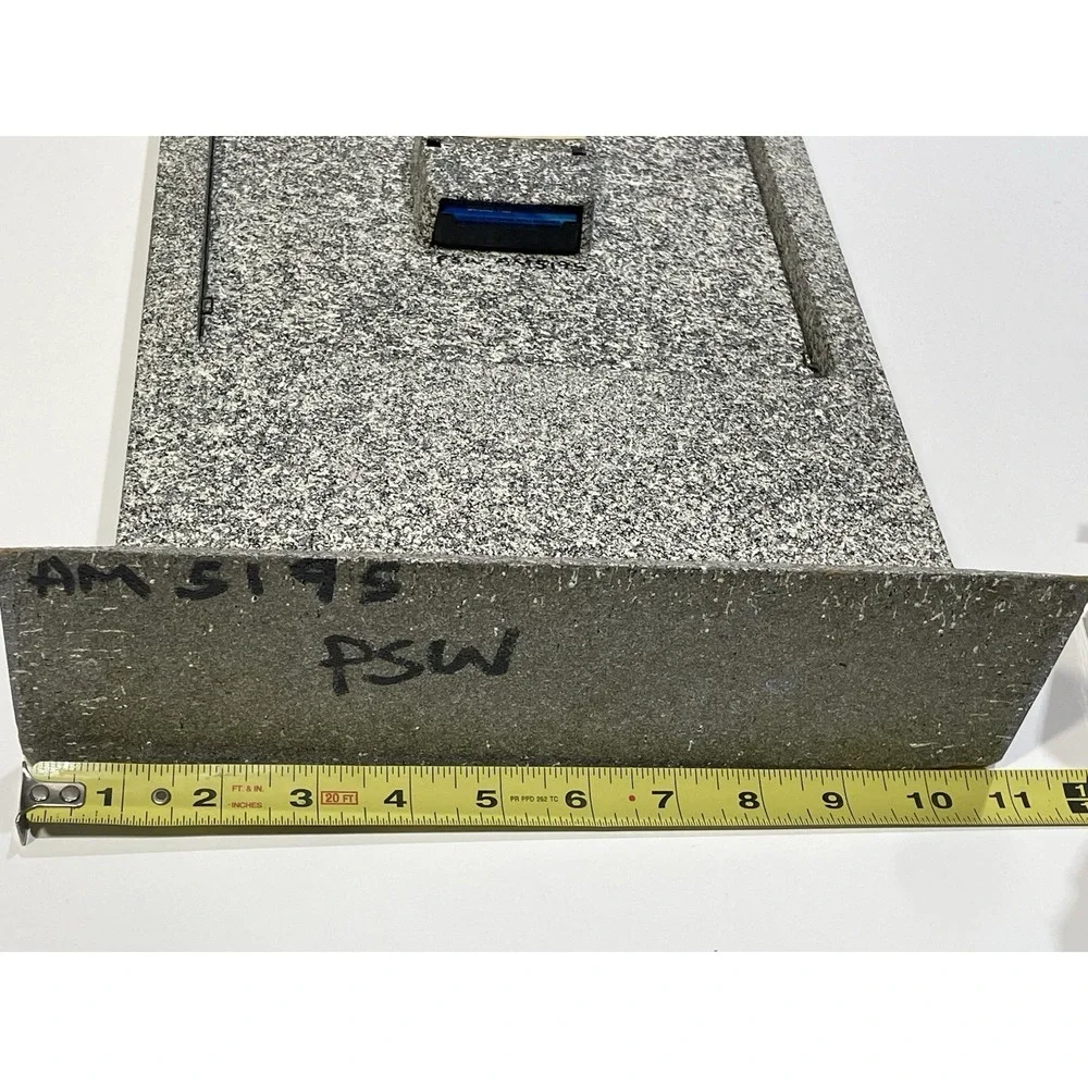Vintage Empire Granite Faux Stone Mantel Clock Quartz Roman Numeral 14